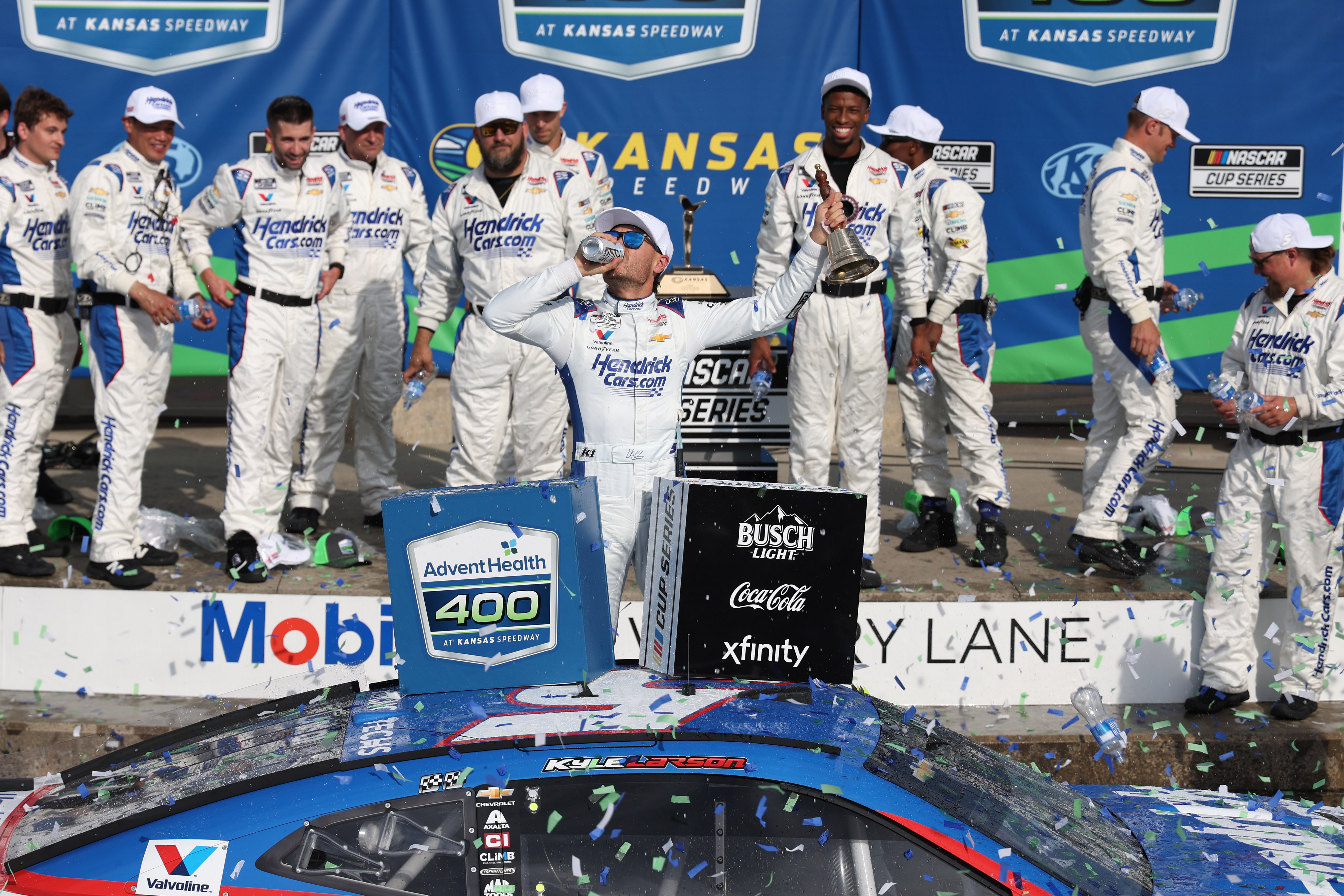 Chase Elliott's teammate Kyle Larson- NASCAR: AdventHealth 400 - Source: Imagn